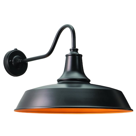 Vaxcel Dorado 1 Light Dusk to Dawn Bronze Farmhouse Outdoor Wall Barn Lantern Dark Sky T0572